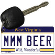 MMM Beer West Virginia License Plate Tag Key Chain KC-6533