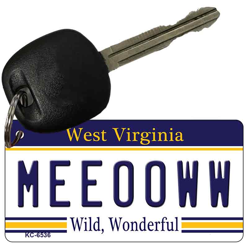 Meeooww West Virginia License Plate Tag Key Chain KC-6536