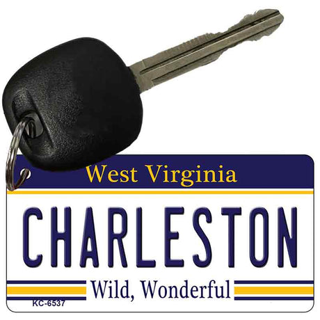 Charleston West Virginia License Plate Tag Key Chain KC-6537