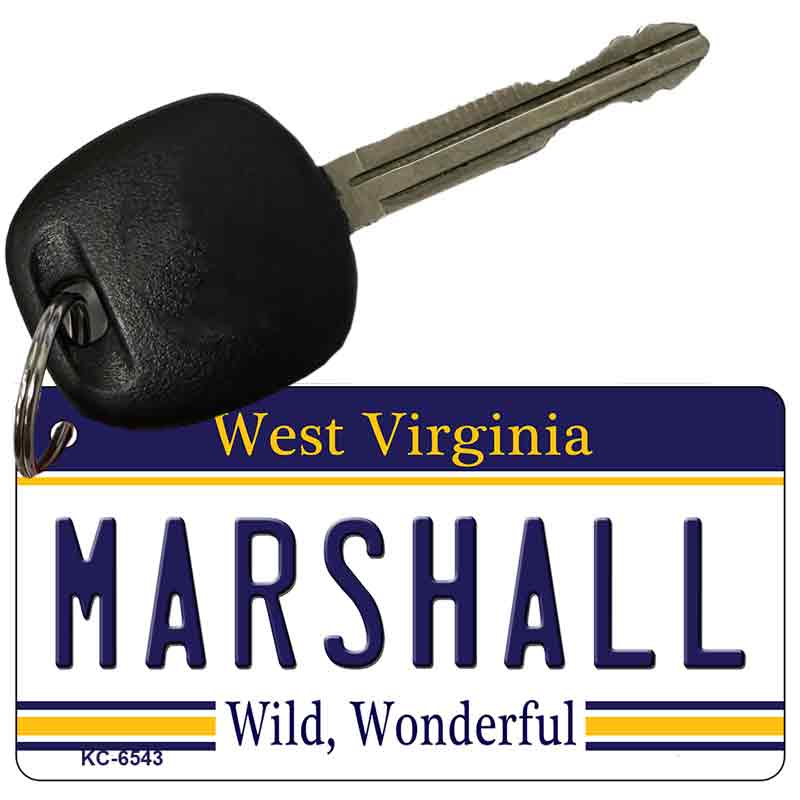 Marshall West Virginia License Plate Tag Key Chain KC-6543