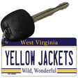 Yellow Jackets West Virginia License Plate Tag Key Chain KC-6544