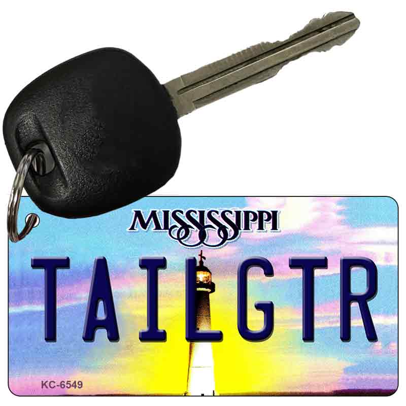 Tailgtr Mississippi State License Plate Tag Key Chain KC-6549