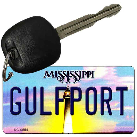 Gulfport Mississippi State License Plate Tag Key Chain KC-6554