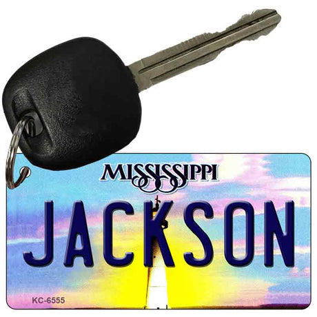 Jackson Mississippi State License Plate Tag Key Chain KC-6555