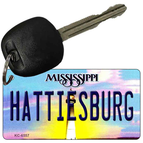 Hattiesburg Mississippi State License Plate Tag Key Chain KC-6557