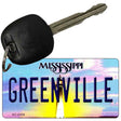 Greenville Mississippi State License Plate Tag Key Chain KC-6559