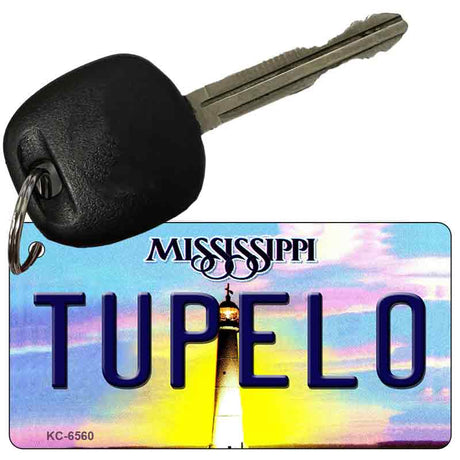 Tupelo Mississippi State License Plate Tag Key Chain KC-6560