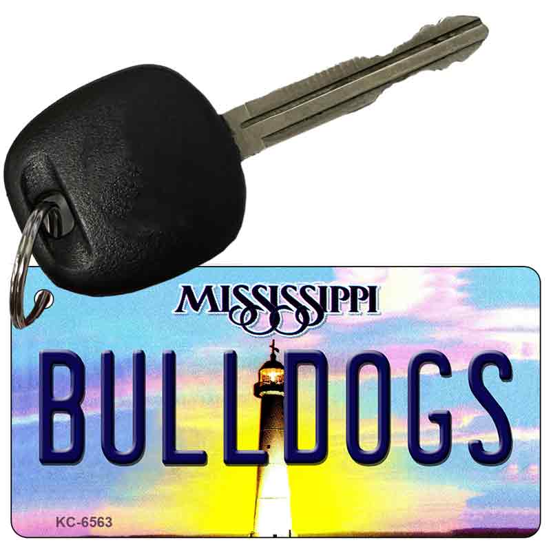 Bulldogs Mississippi State License Plate Tag Key Chain KC-6563