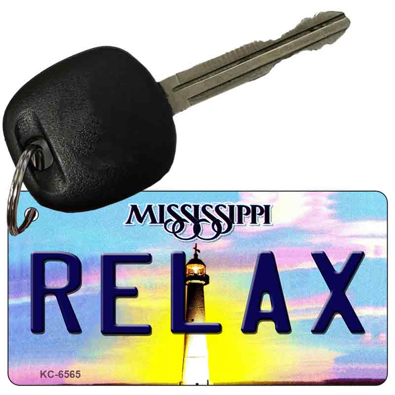 Relax Mississippi State License Plate Tag Key Chain KC-6565