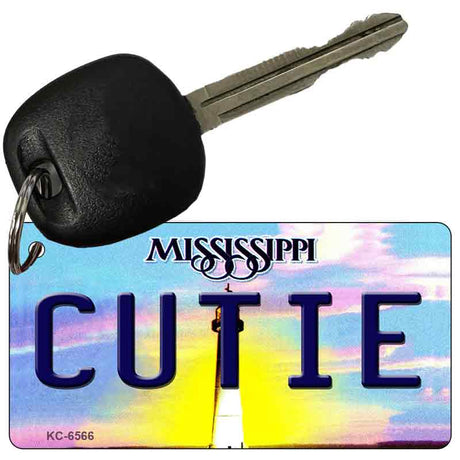 Cutie Mississippi State License Plate Tag Key Chain KC-6566