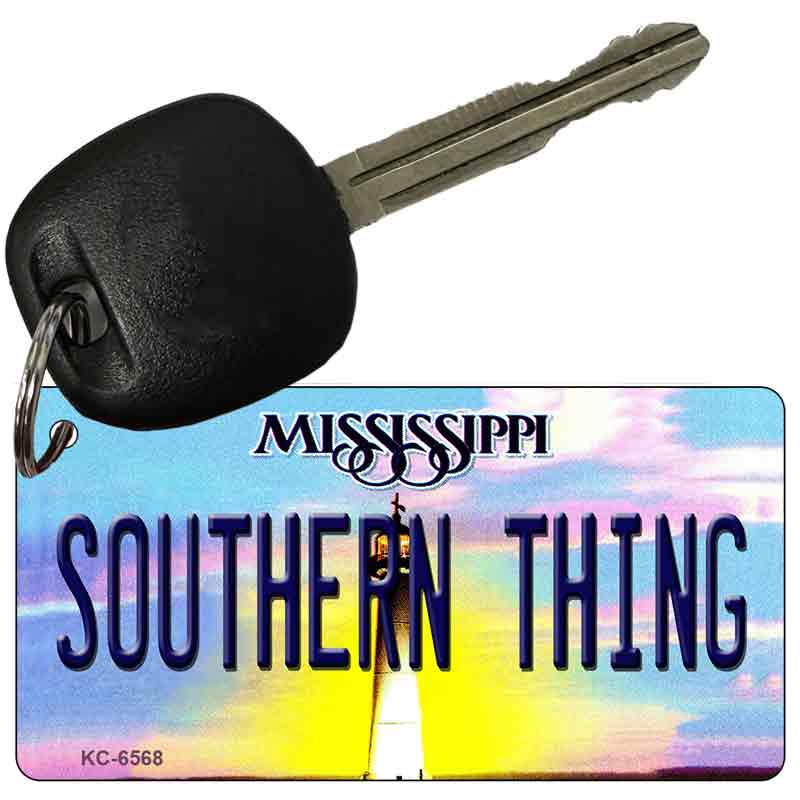 Southern Thing Mississippi State License Plate Tag Key Chain KC-6568