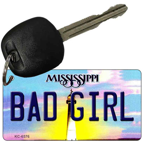 Bad Girl Mississippi State License Plate Tag Key Chain KC-6576