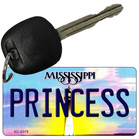 Princess Mississippi State License Plate Tag Key Chain KC-6579