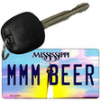 MMM Beer Mississippi State License Plate Tag Key Chain KC-6594