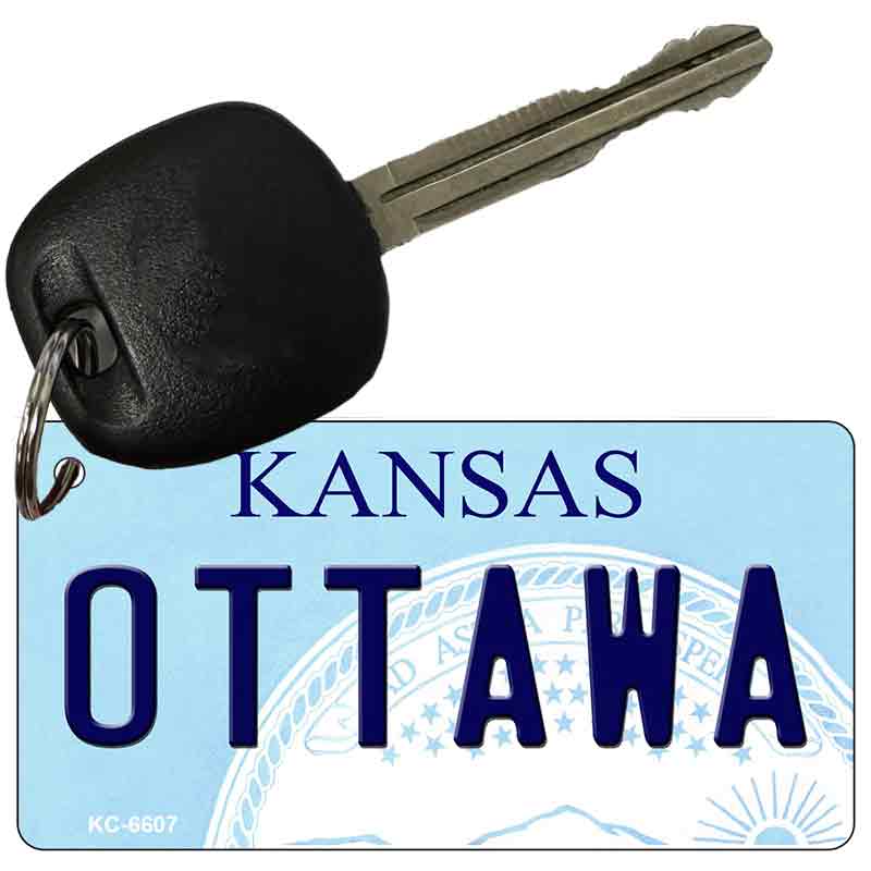 Ottawa Kansas State License Plate Tag Novelty Key Chain KC-6607