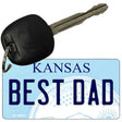 Best Dad Kansas State License Plate Tag Novelty Key Chain KC-6616