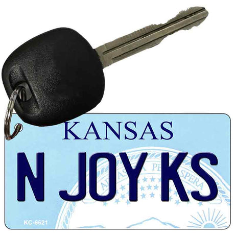 N Joy KS Kansas State License Plate Tag Novelty Key Chain KC-6621