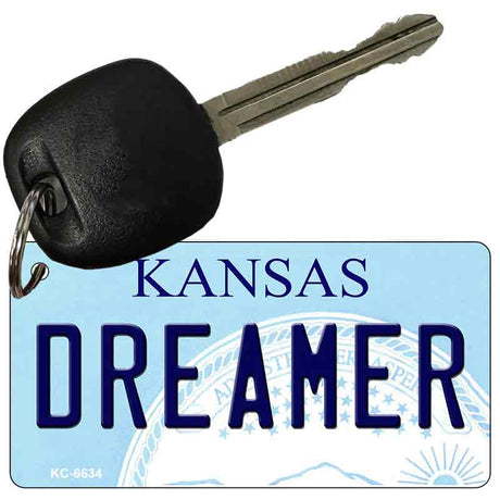 Dreamer Kansas State License Plate Tag Novelty Key Chain KC-6634