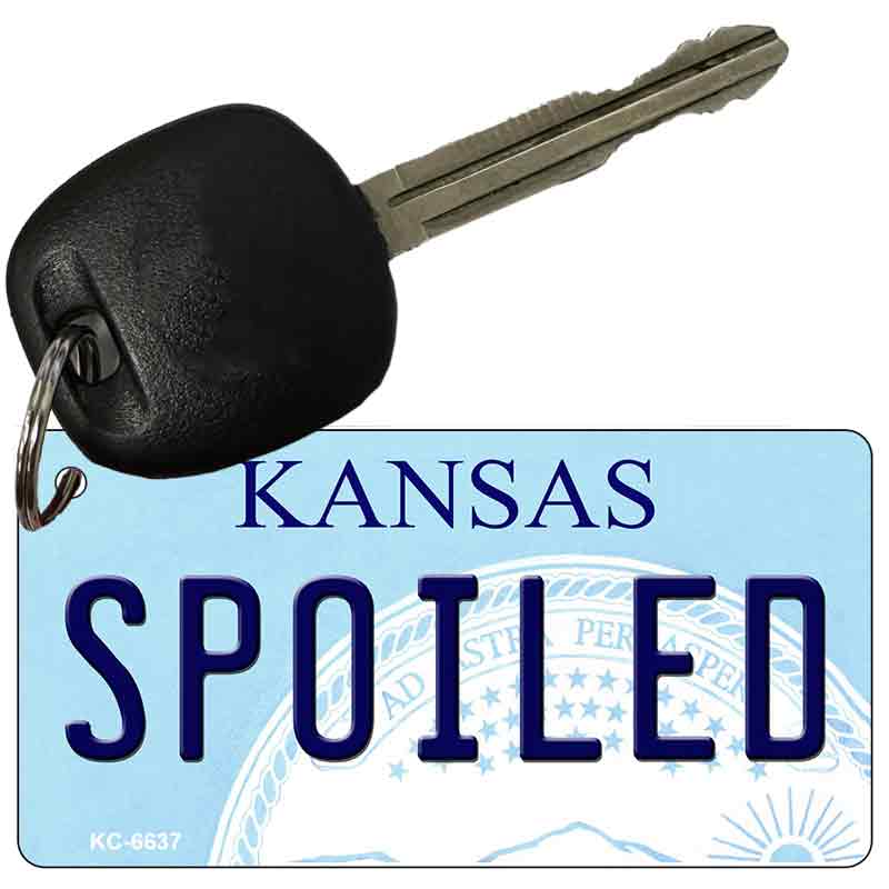 Spoiled Kansas State License Plate Tag Novelty Key Chain KC-6637