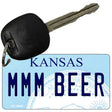 MMM Beer Kansas State License Plate Tag Novelty Key Chain KC-6640