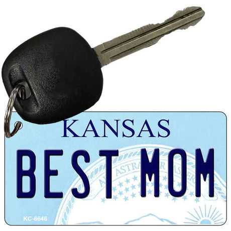 Best Mom Kansas State License Plate Tag Novelty Key Chain KC-6646