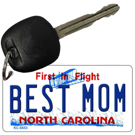 Best Mom North Carolina State License Plate Tag Key Chain KC-6653