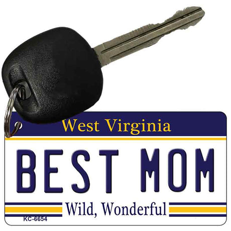 Best Mom West Virginia License Plate Tag Key Chain KC-6654