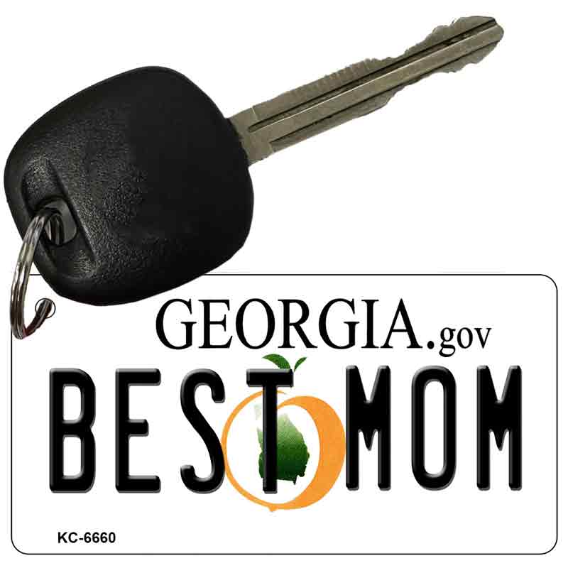 Best Mom Georgia State License Plate Tag Novelty Key Chain KC-6660