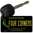 Four Corners Black New Mexico Novelty Metal Key Chain KC-6664