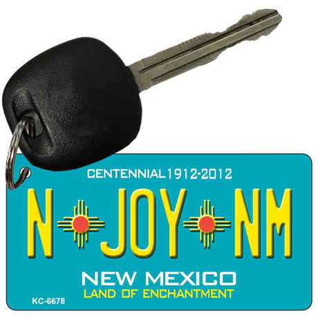 N Joy NM Teal New Mexico Novelty Metal Key Chain KC-6678