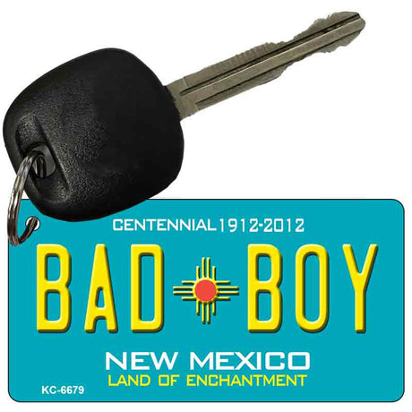 Bad Boy Teal New Mexico Novelty Metal Key Chain KC-6679