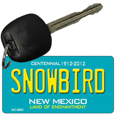 Snowbird Teal New Mexico Novelty Metal Key Chain KC-6681