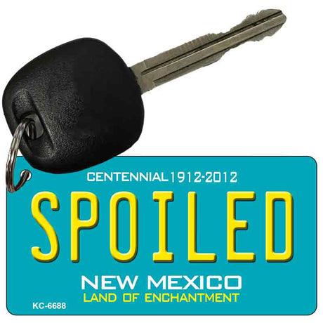 Spoiled Teal New Mexico Novelty Metal Key Chain KC-6688