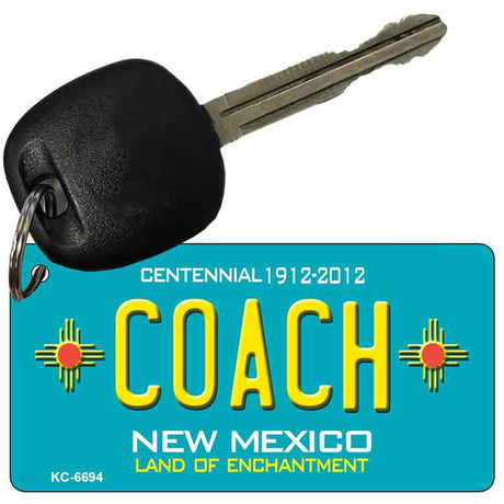 Coach Teal New Mexico Novelty Metal Key Chain KC-6694