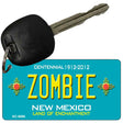 Zombie Teal New Mexico Novelty Metal Key Chain KC-6696