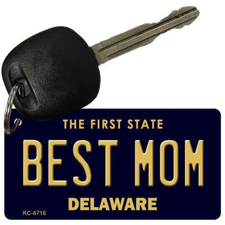 Best Mom Delaware State License Plate Tag Key Chain KC-6716