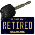 Retired Delaware State License Plate Tag Key Chain KC-6718