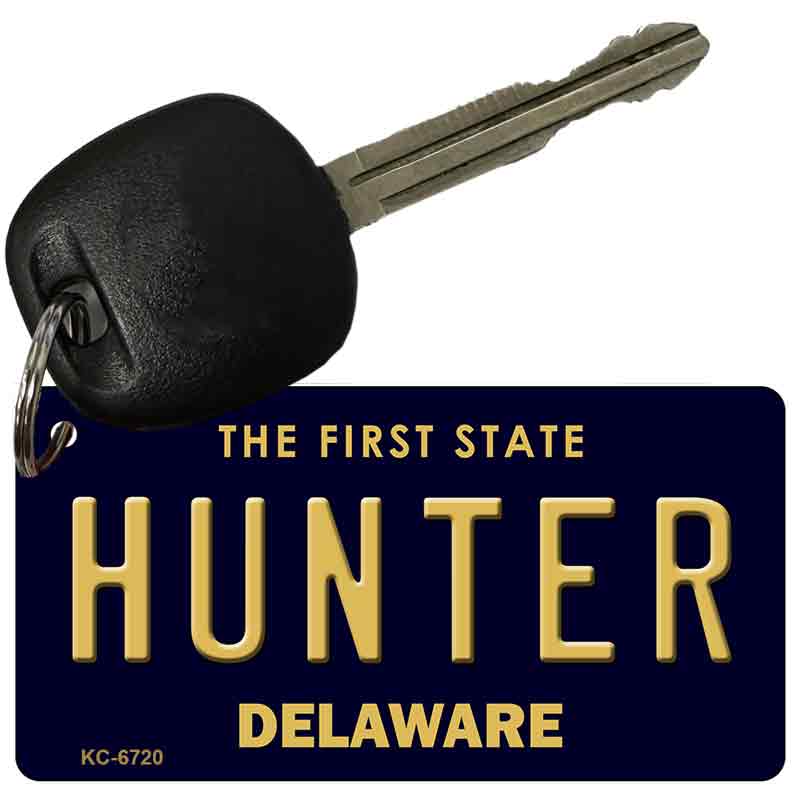 Hunter Delaware State License Plate Tag Key Chain KC-6720