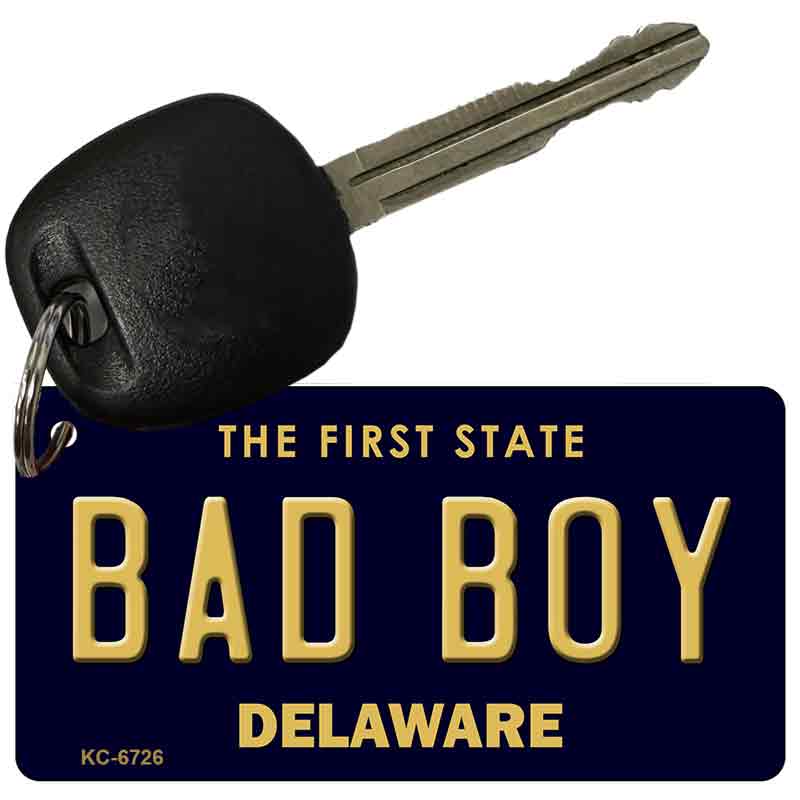 Bad Boy Delaware State License Plate Tag Key Chain KC-6726