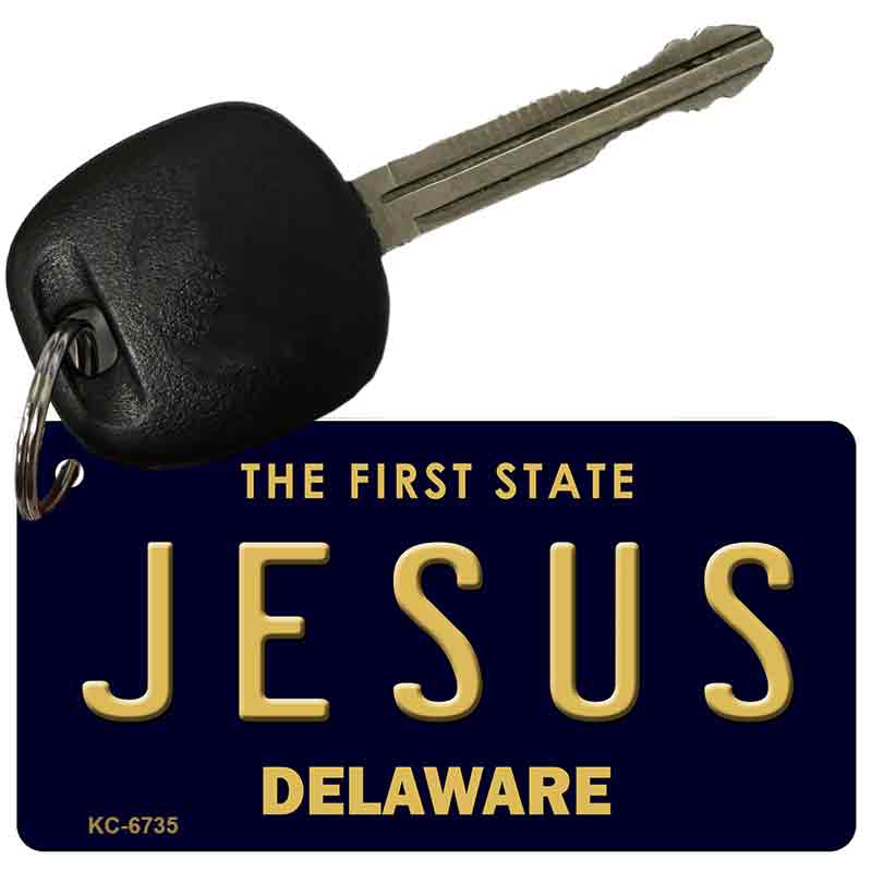 Jesus Delaware State License Plate Tag Key Chain KC-6735