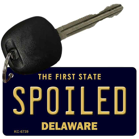 Spoiled Delaware State License Plate Tag Key Chain KC-6739