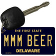 MMM Beer Delaware State License Plate Tag Key Chain KC-6741