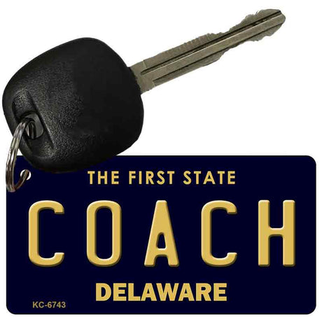 Coach Delaware State License Plate Tag Key Chain KC-6743