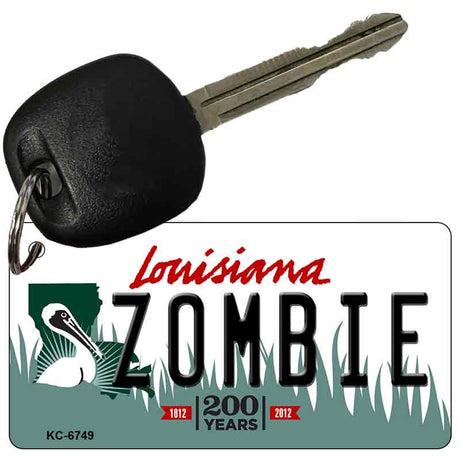 Zombie Louisiana State License Plate Tag Novelty Key Chain KC-6749