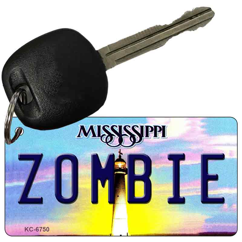 Zombie Mississippi State License Plate Tag Key Chain KC-6750