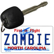 Zombie North Carolina State License Plate Tag Key Chain KC-6751