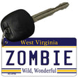 Zombie West Virginia License Plate Tag Key Chain KC-6754