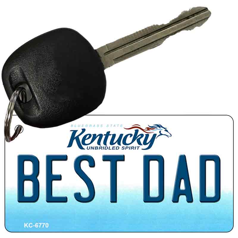 Best Dad Kentucky State License Plate Tag Novelty Key Chain KC-6770