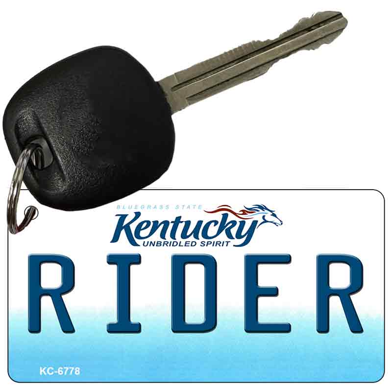 Rider Kentucky State License Plate Tag Novelty Key Chain KC-6778