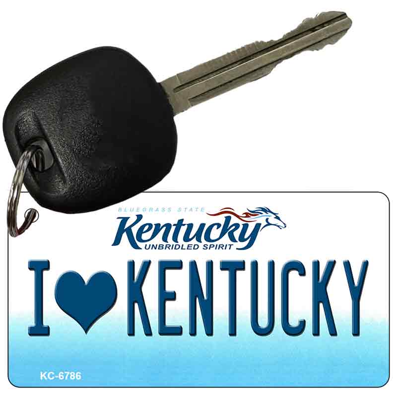 I Love Kentucky State License Plate Tag Novelty Key Chain KC-6786